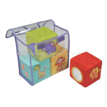 Factory Supply Stuffed Plush Blocks Rattle Toy